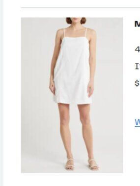 Madewell Max Linen Blend Minidress - White/Ivory